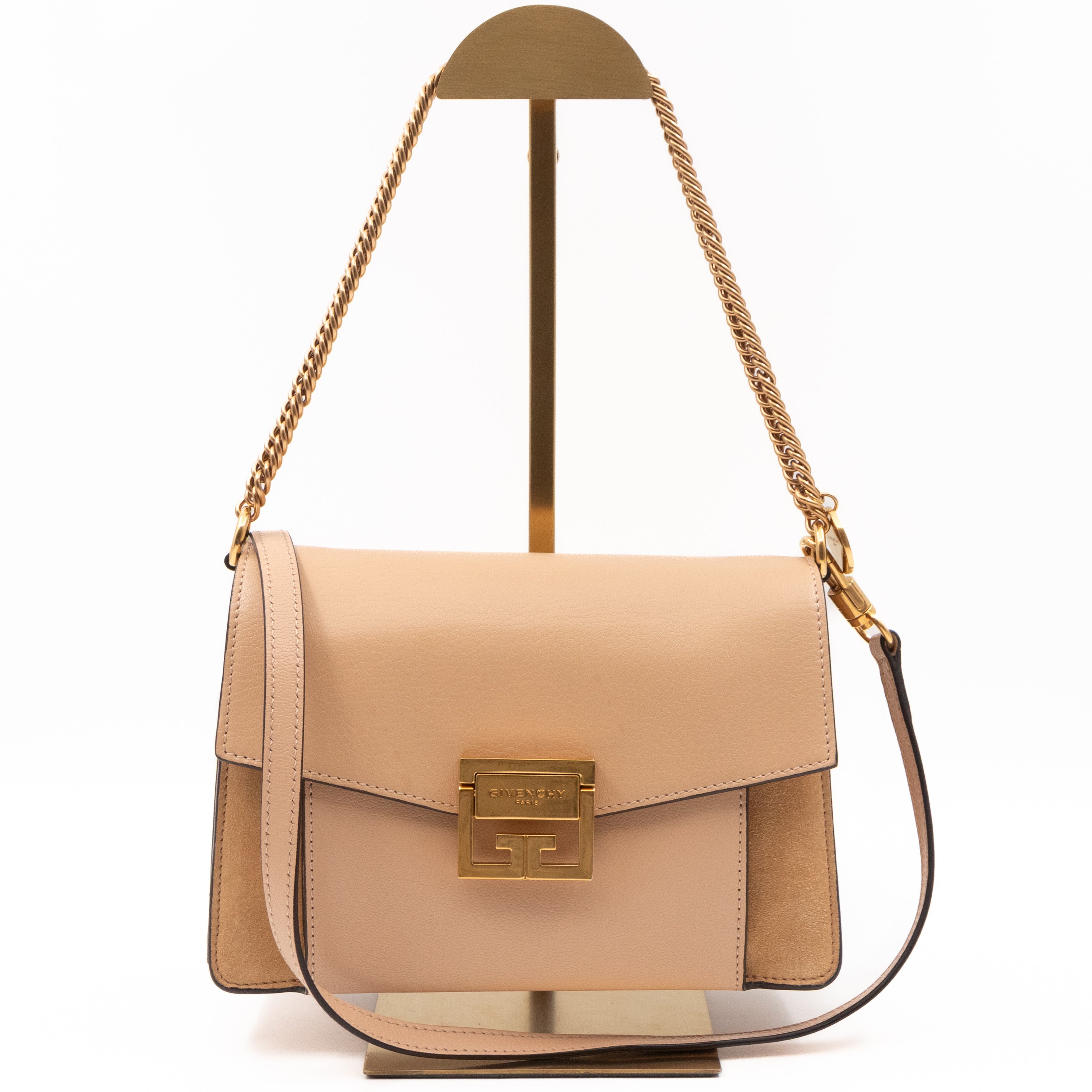 Givenchy GV3 Small Crossbody Bag Beige Leather – Queen Station