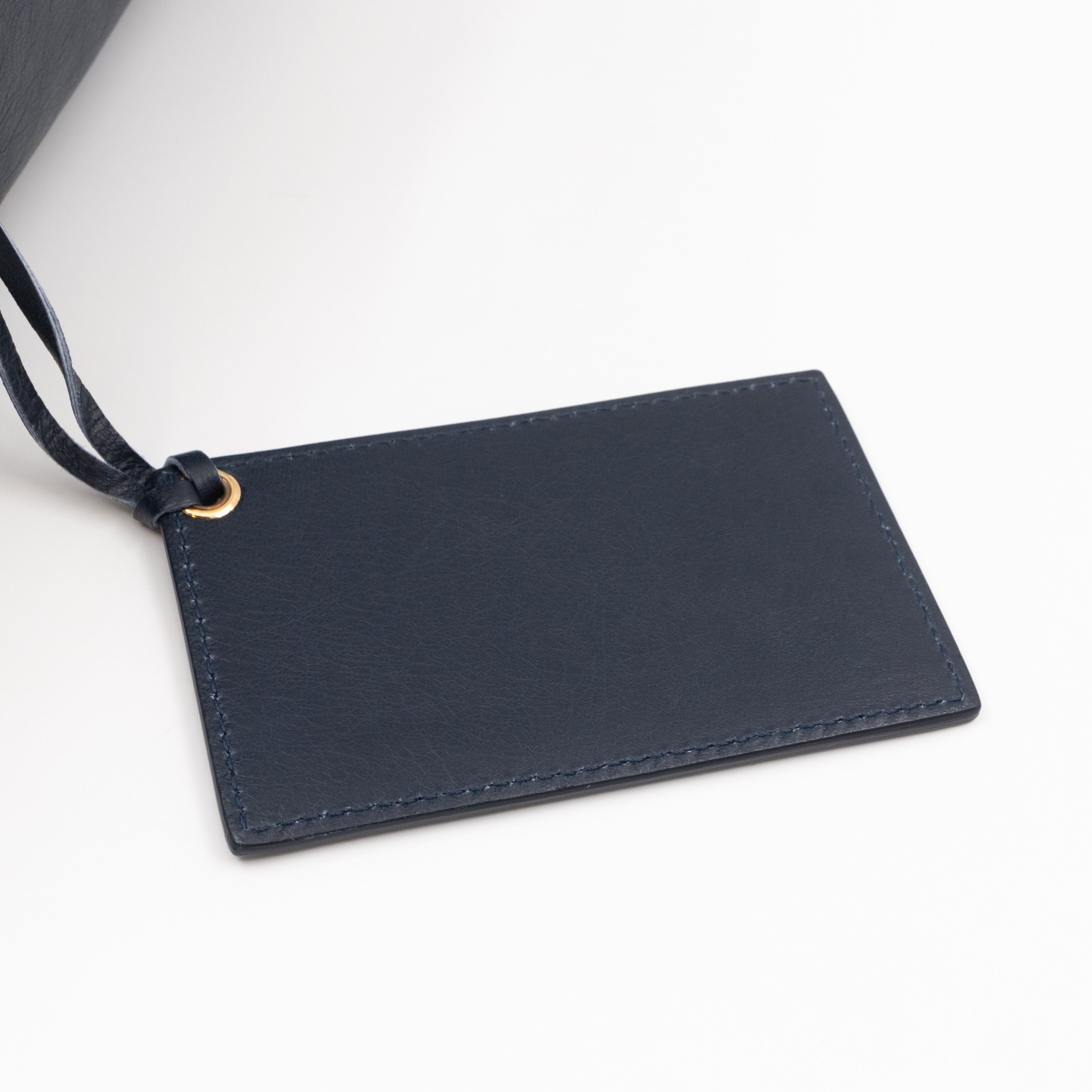 Giant Town Navy Blue Leather Gold