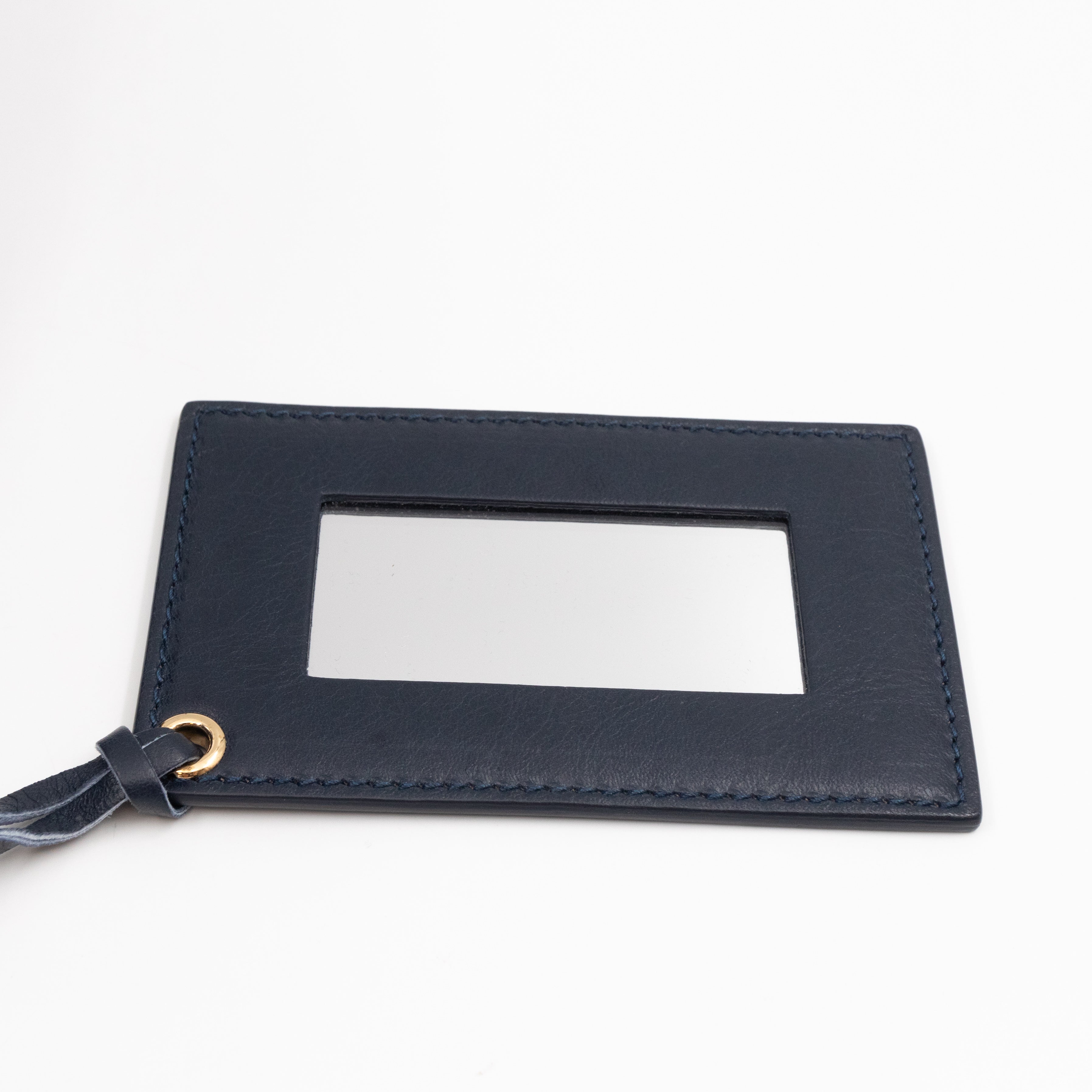 Giant Town Navy Blue Leather Gold