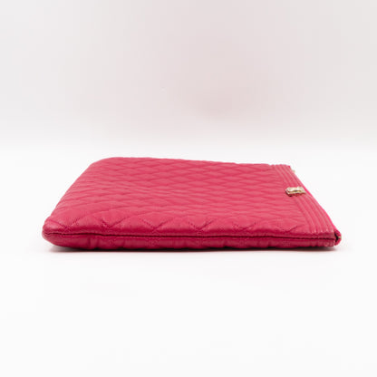 Boy O Case Clutch Large Caviar Pink Leather