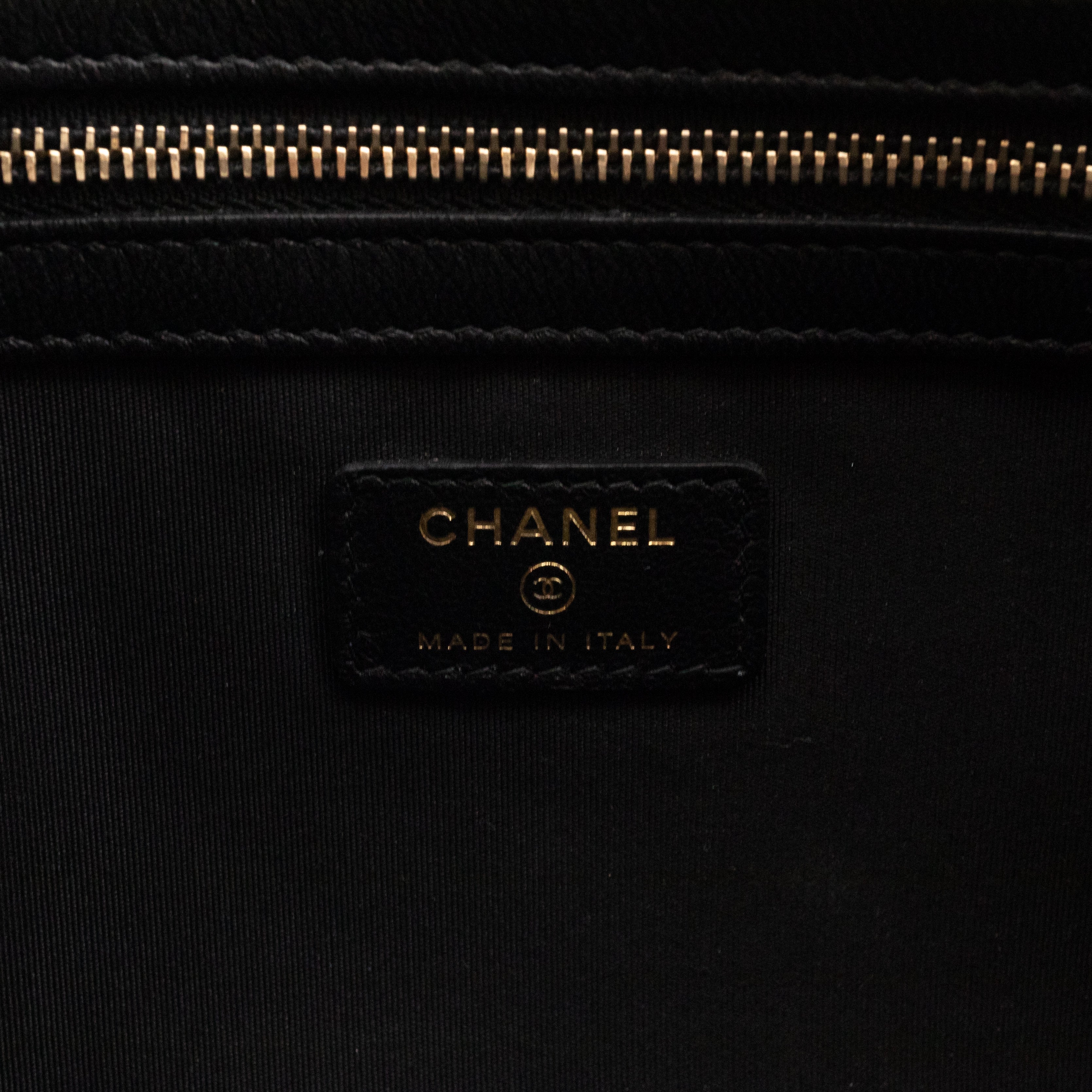 Large Pouch Tweed PVC black