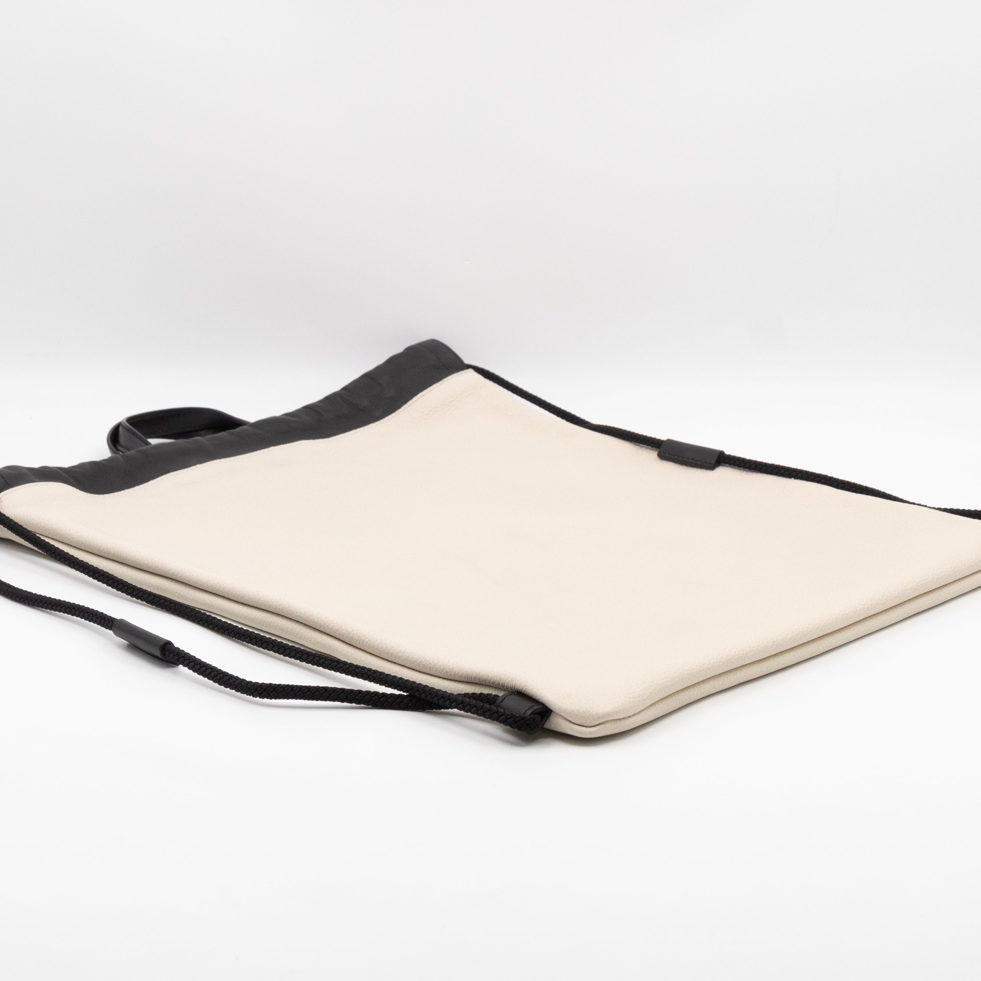 Coco Capitan Logo Drawstring Backpack White Leather