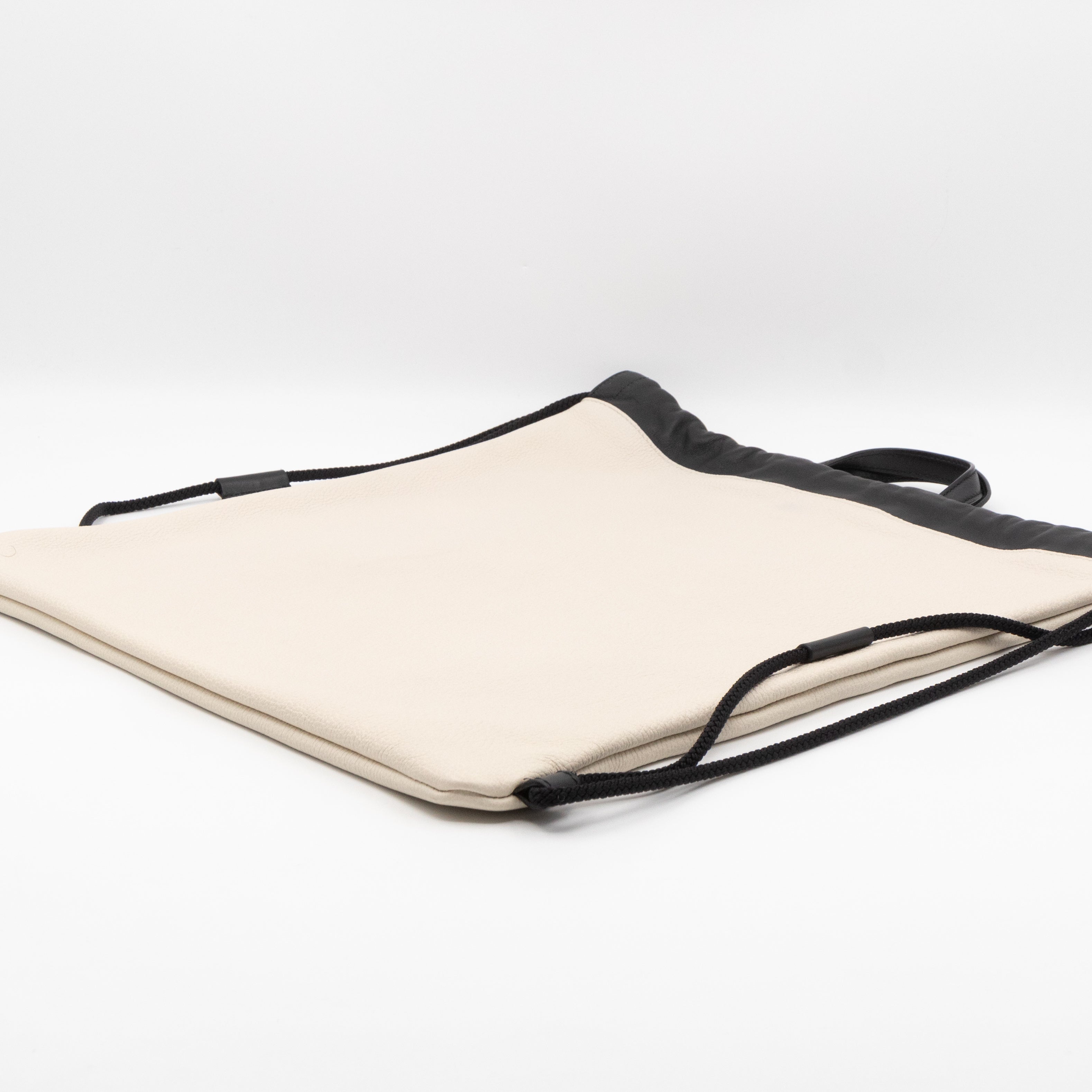 Coco Capitan Logo Drawstring Backpack White Leather