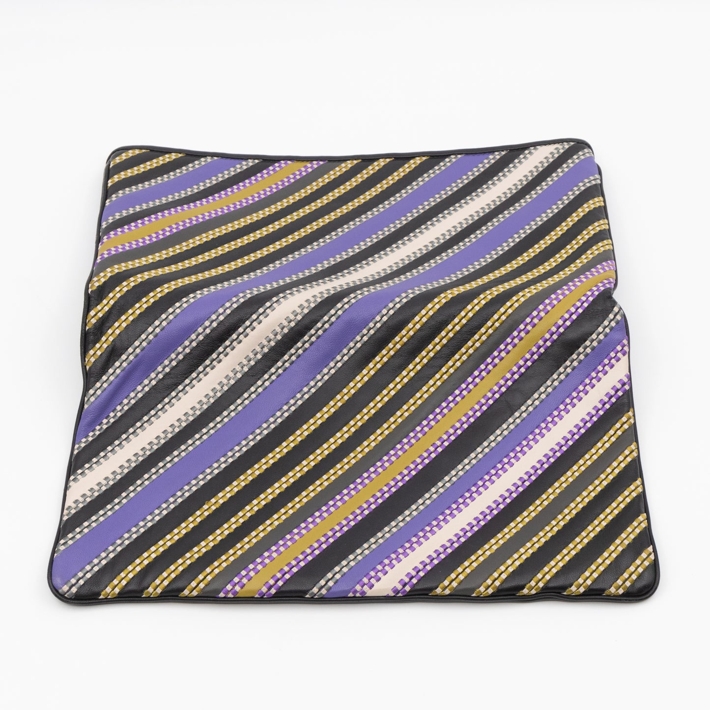 Clutch Bag Diagonal Intrecciato Multicolor Leather