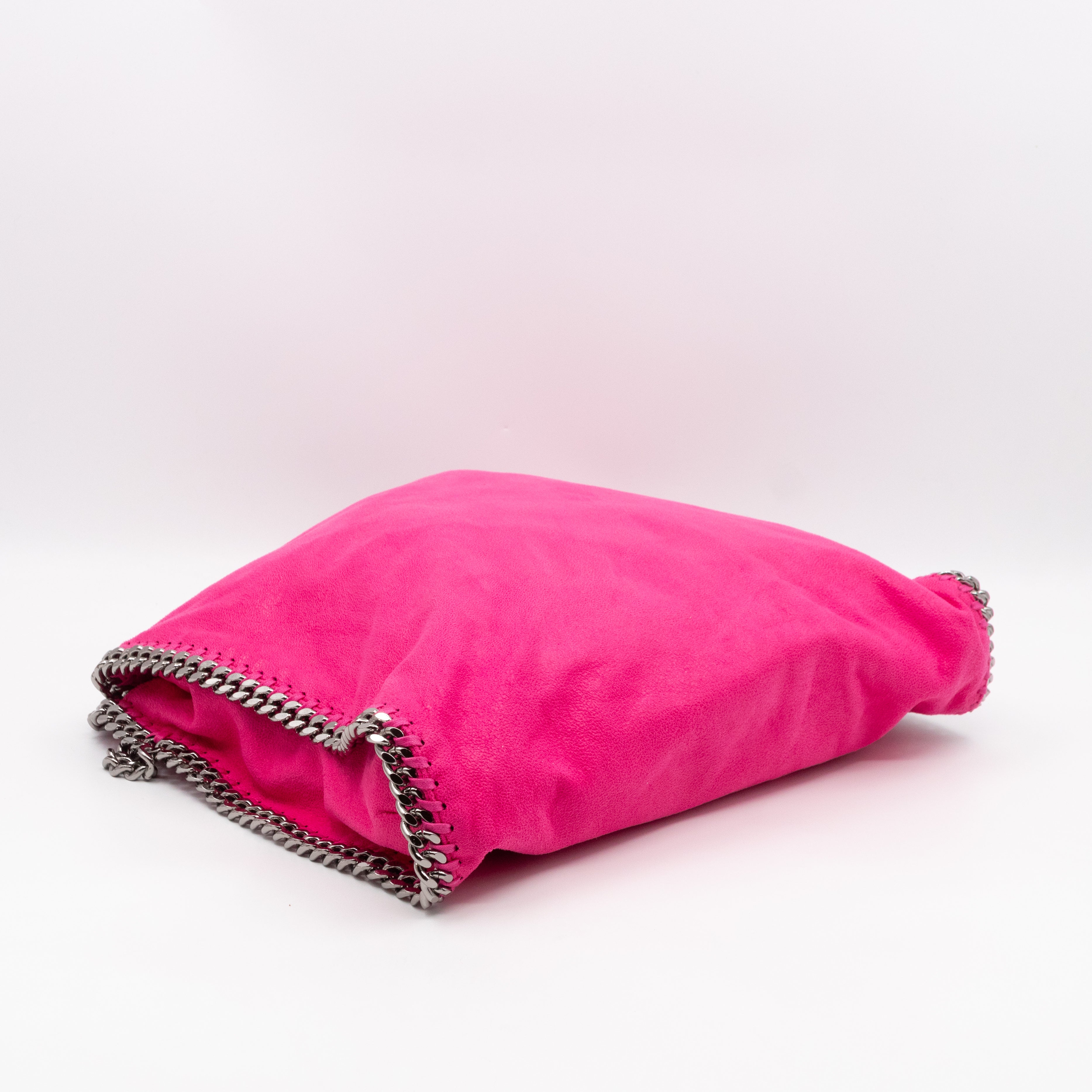Falabella Fold Over Tote Pink Silver