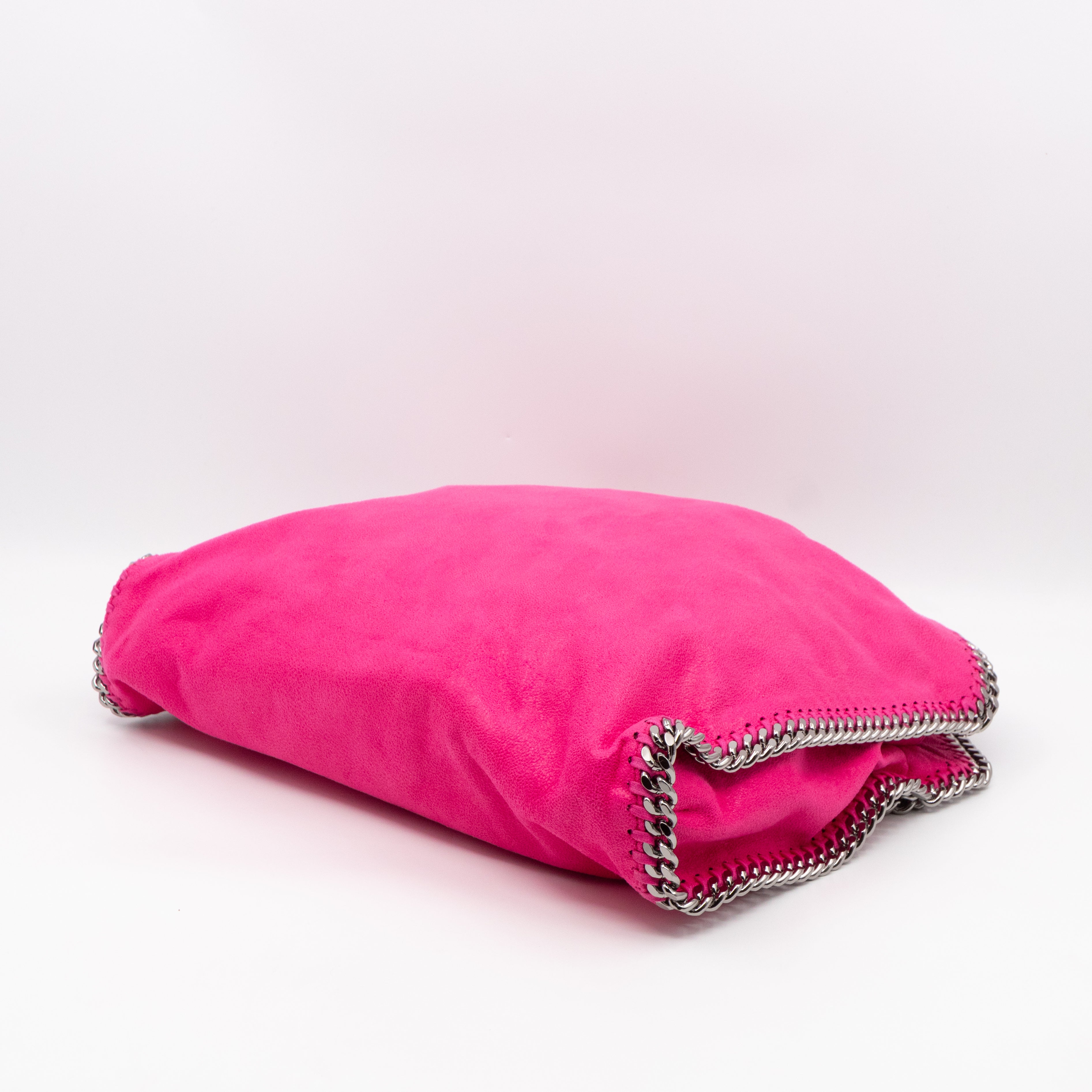Falabella Fold Over Tote Pink Silver