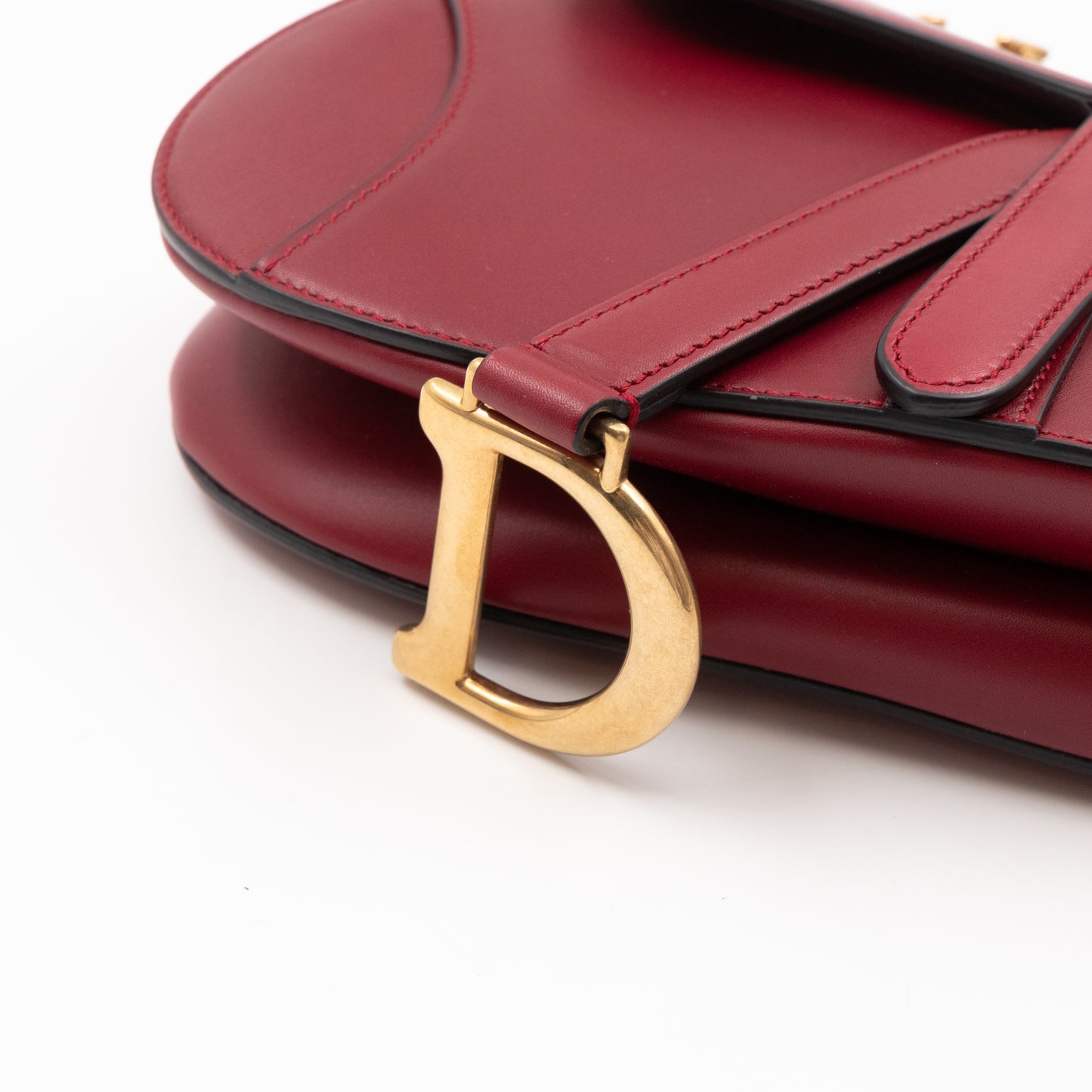 Mini Saddle Bag Red Leather