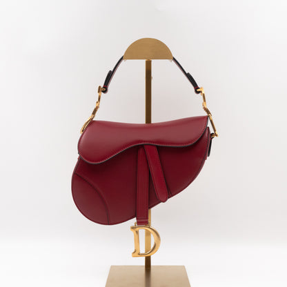 Mini Saddle Bag Red Leather