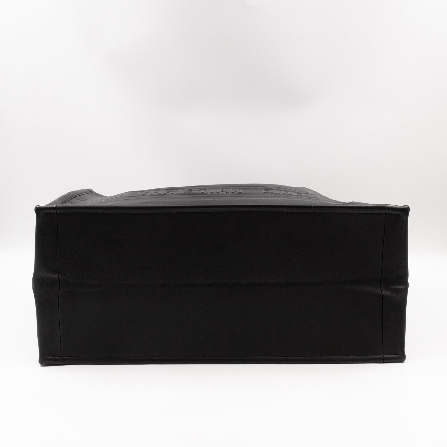 Book Tote Large Black Oblique Embossed Leather