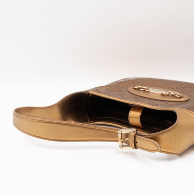 Jackie Small Hobo Bag Metallic Bronze Leather