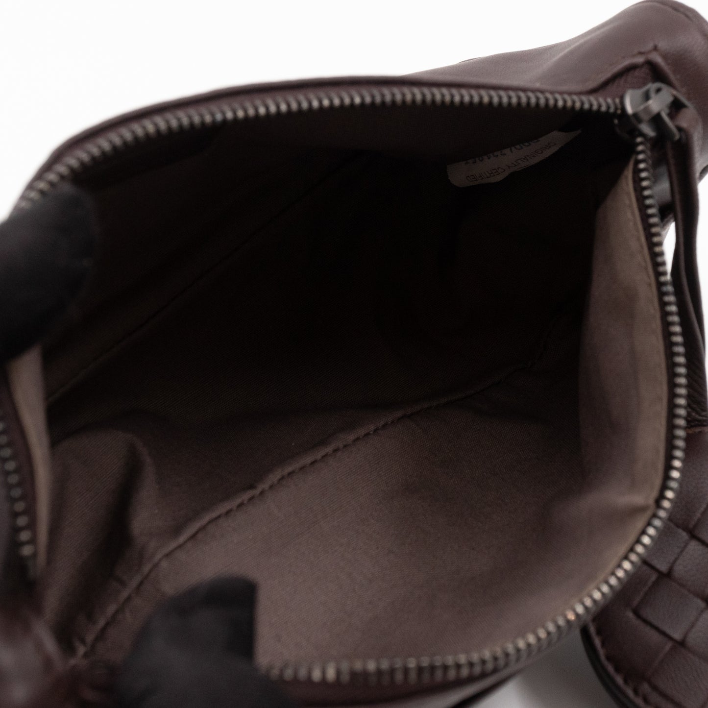 Zipped Pouch Brown Leather