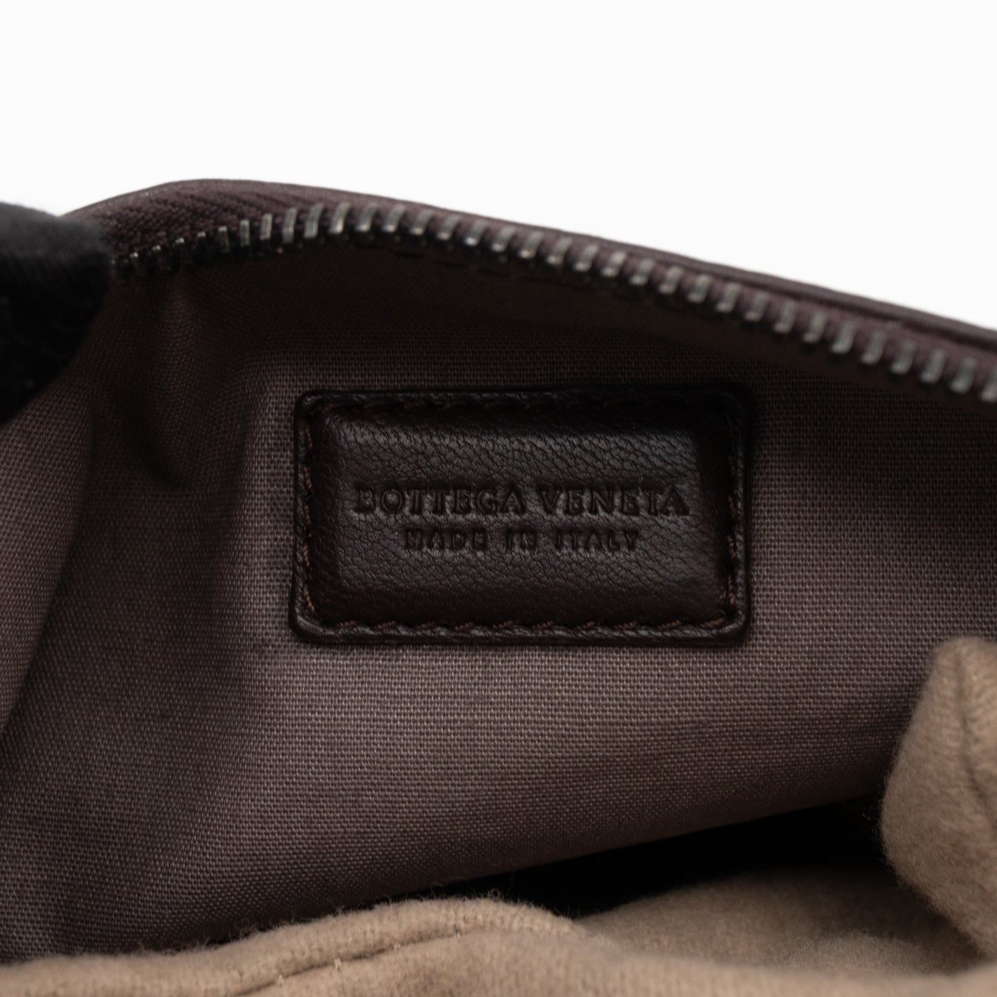 Zipped Pouch Brown Leather