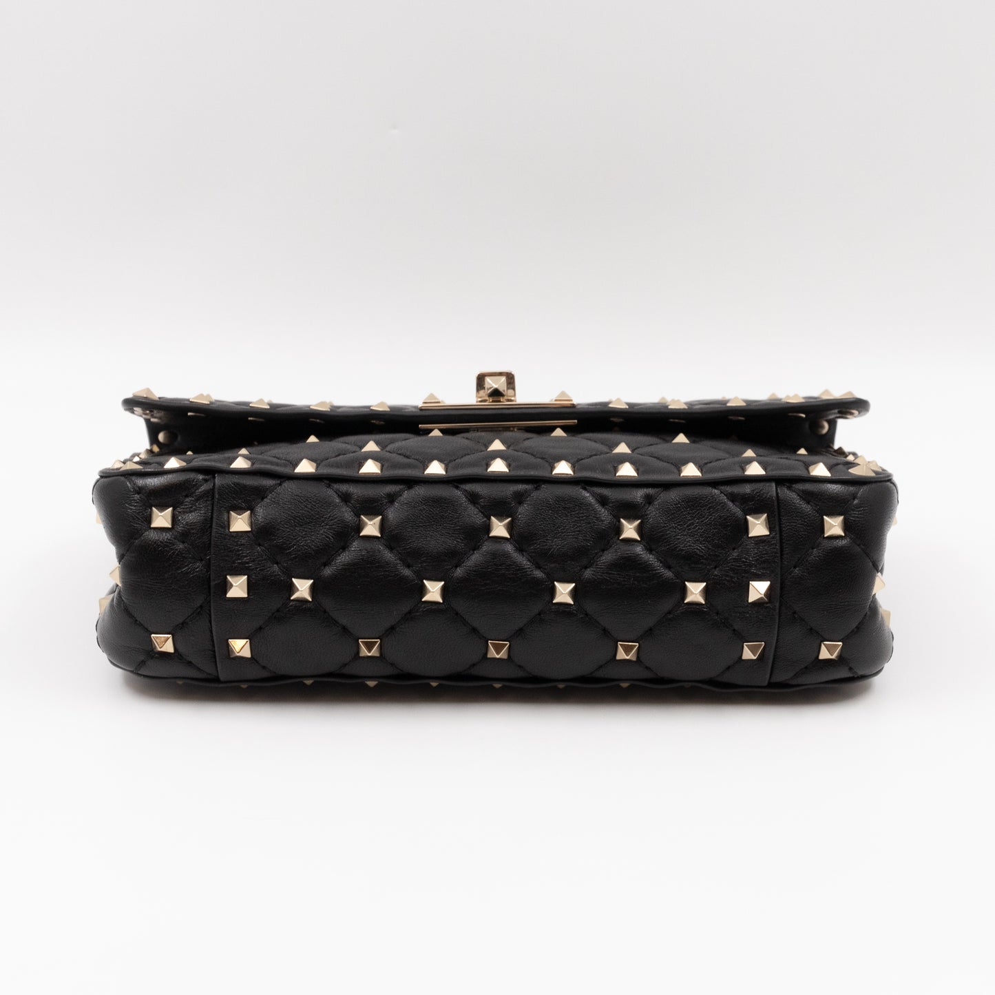 Rockstud Spike Small Bag Black Leather