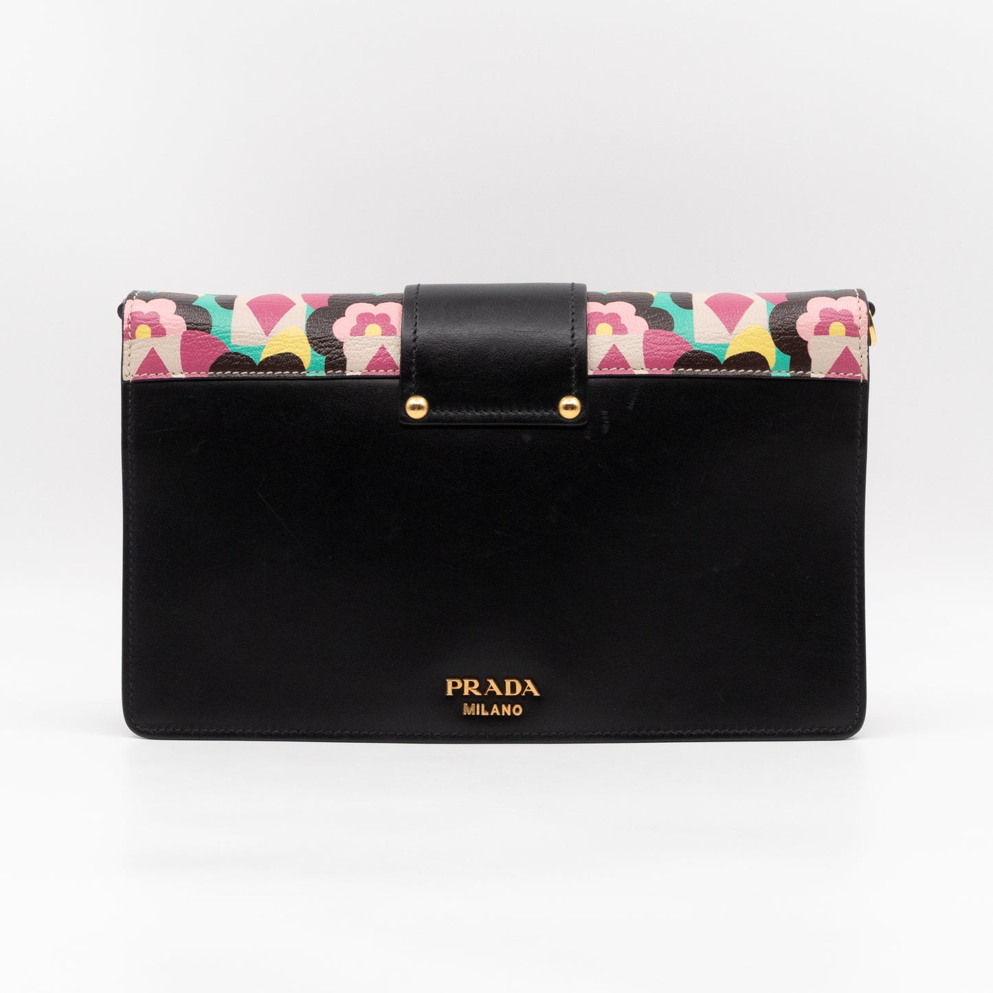 Ribbon Shoulder Bag Peony Floral Leather