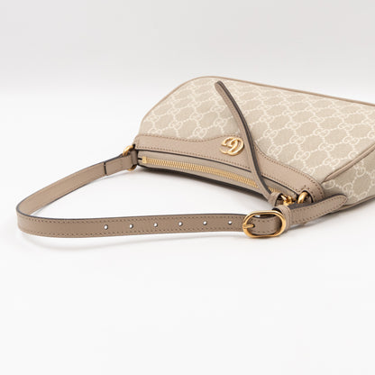 Ophidia Small Shoulder Bag GG Supreme Beige