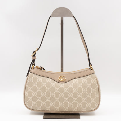 Ophidia Small Shoulder Bag GG Supreme Beige