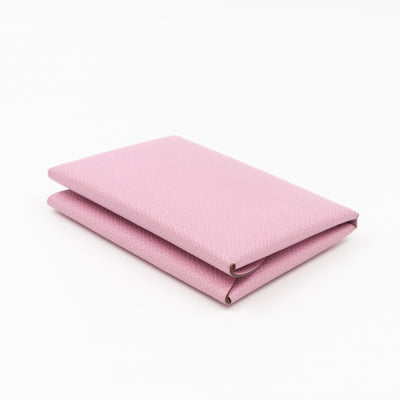 Calvi Duo Card Holder Mauve Sylvestre Leather