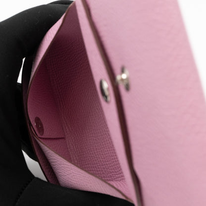 Calvi Duo Card Holder Mauve Sylvestre Leather