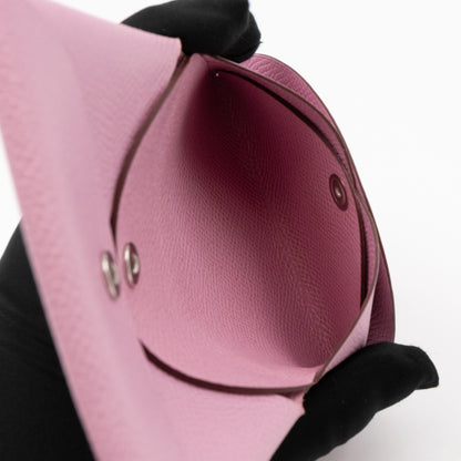 Calvi Duo Card Holder Mauve Sylvestre Leather