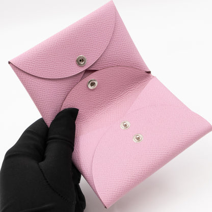 Calvi Duo Card Holder Mauve Sylvestre Leather