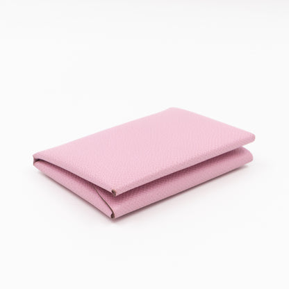 Calvi Duo Card Holder Mauve Sylvestre Leather