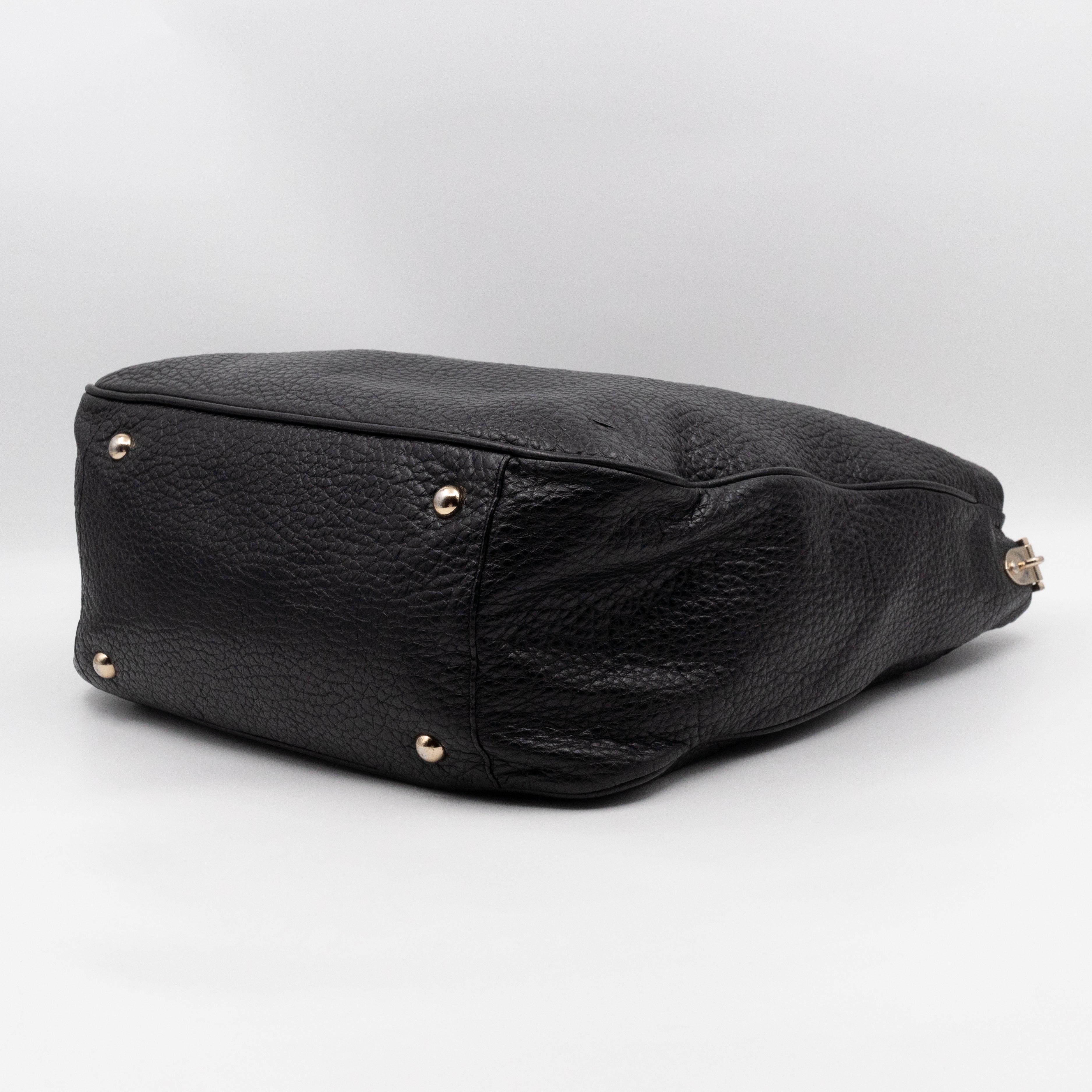 Evelina Hobo Black Leather