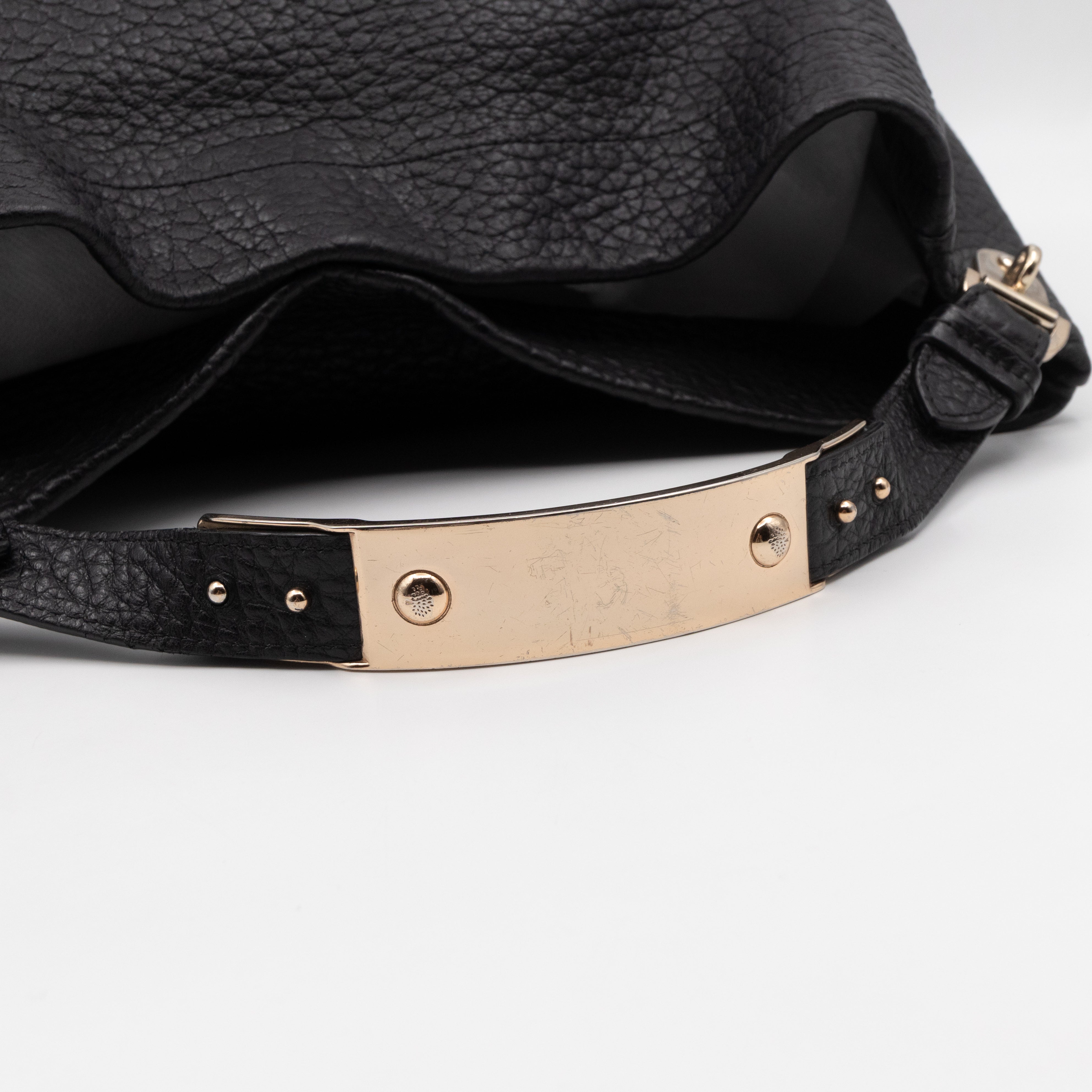 Evelina Hobo Black Leather