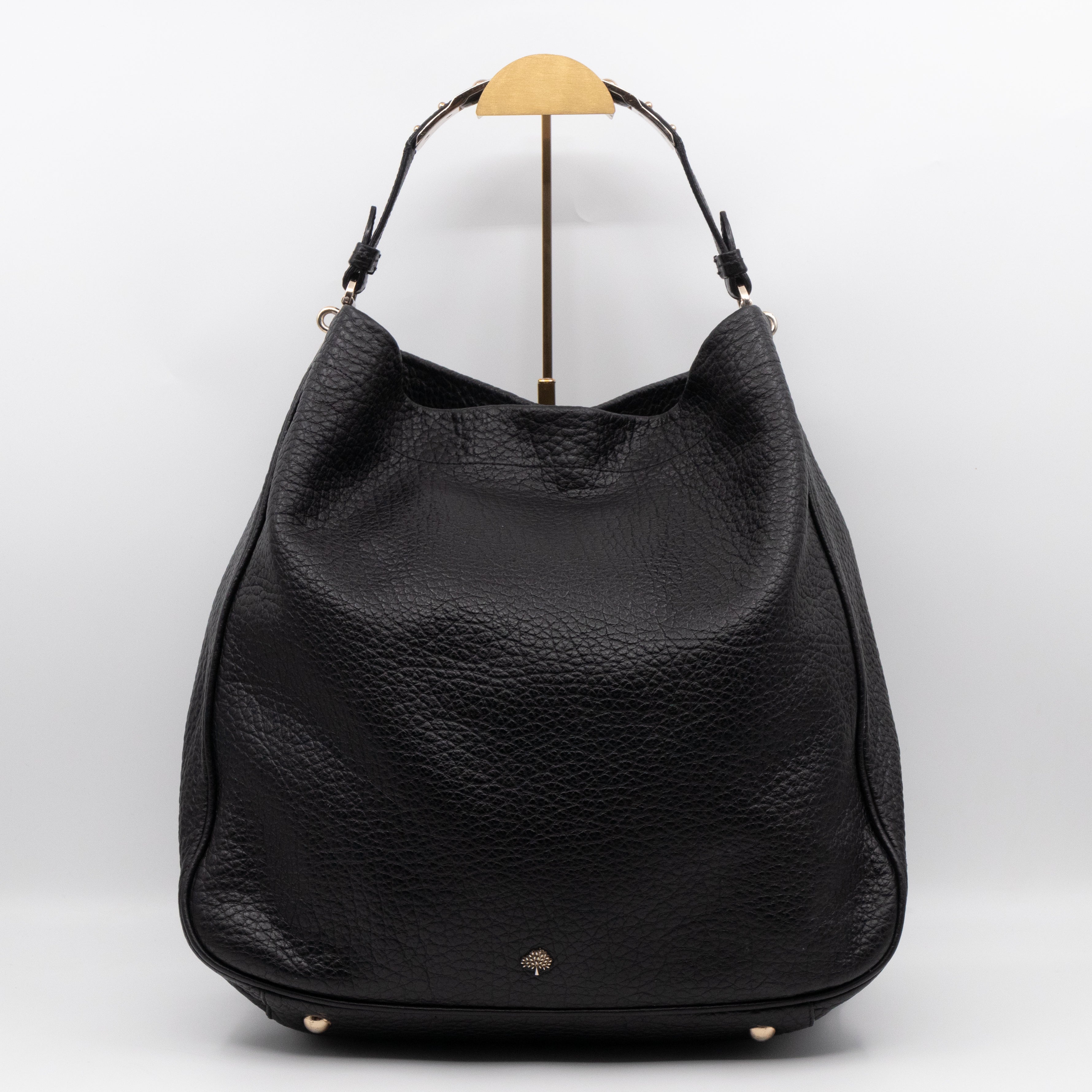 Evelina Hobo Black Leather