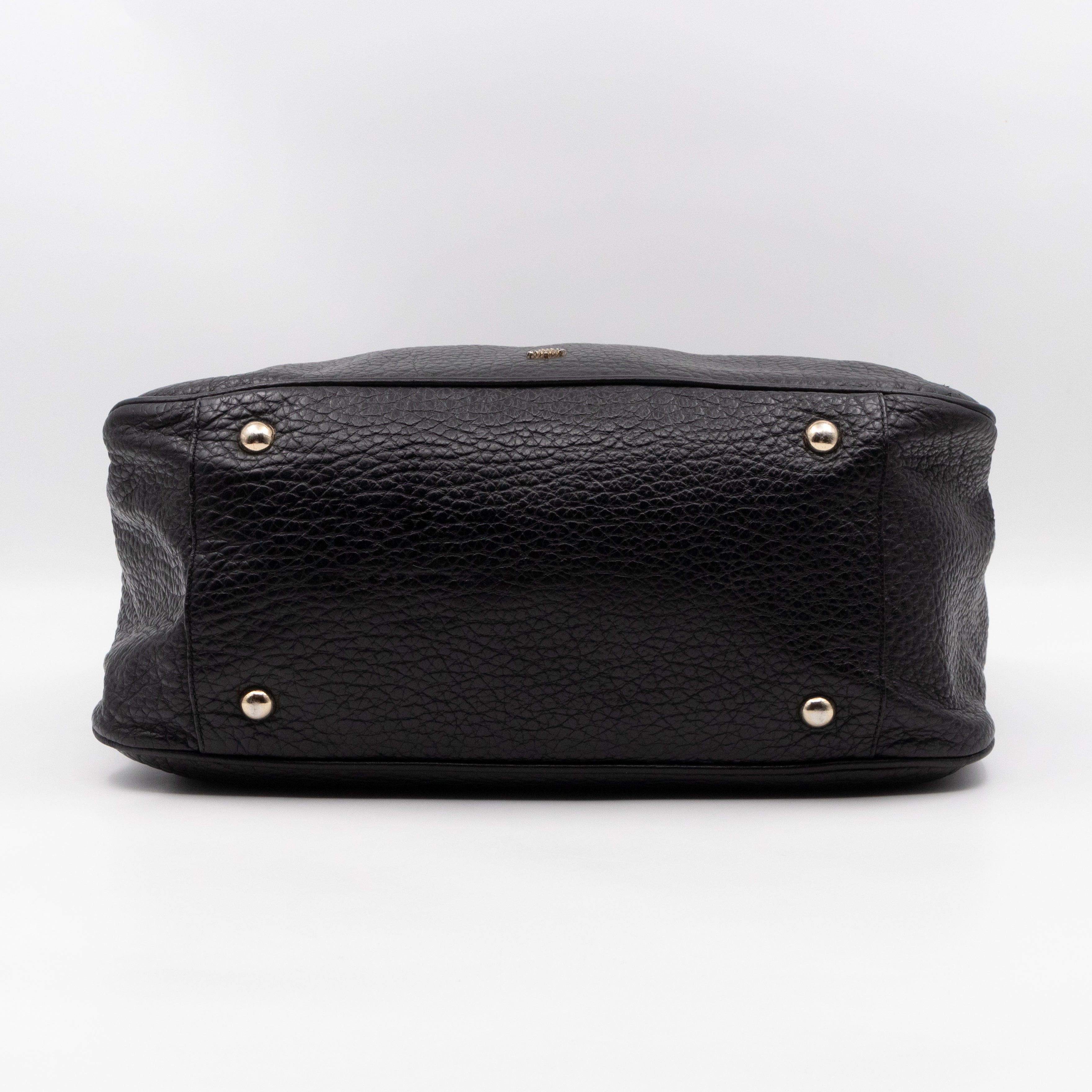 Evelina Hobo Black Leather
