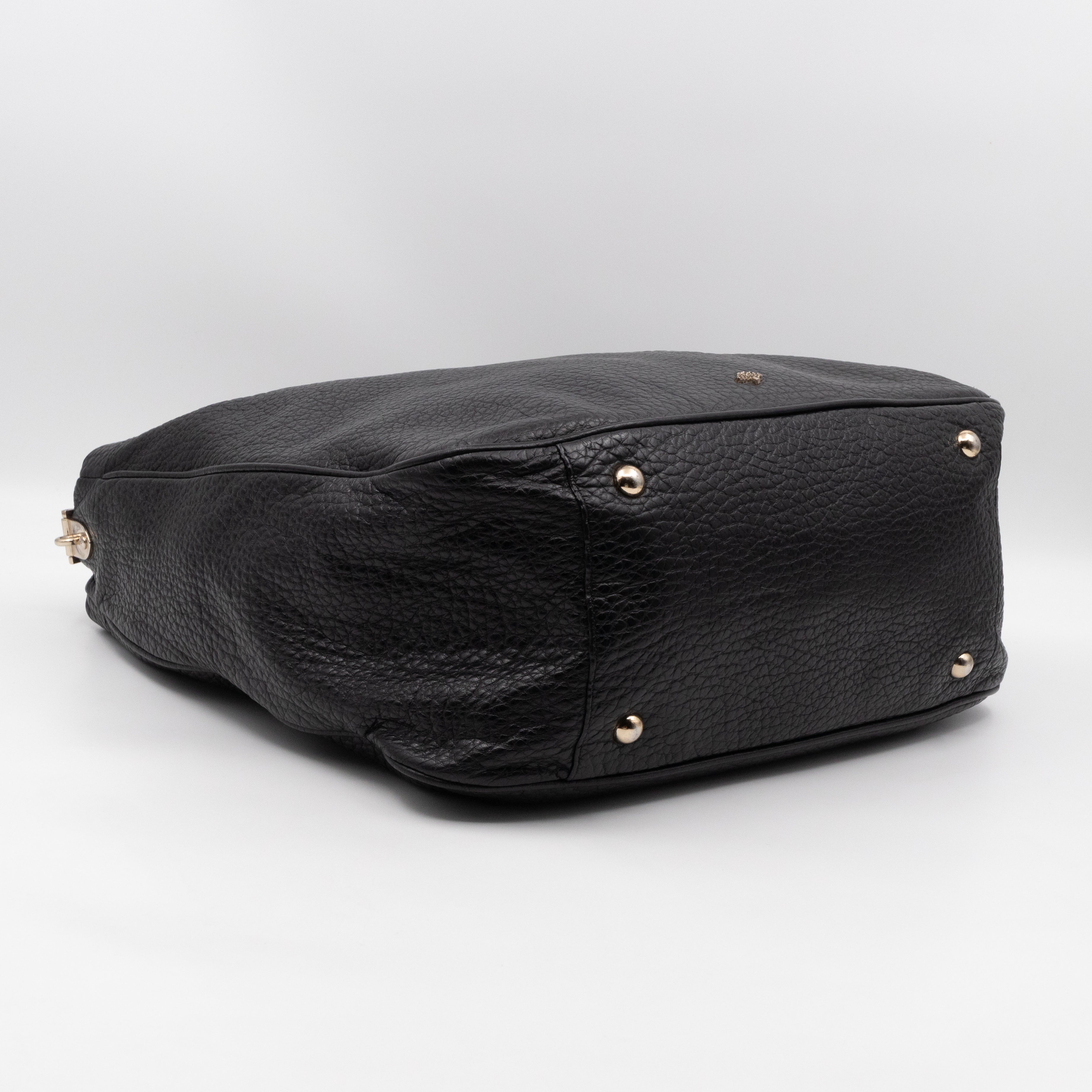 Evelina Hobo Black Leather