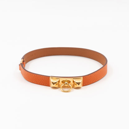 Rivale Double Tour Bracelet Orange Leather