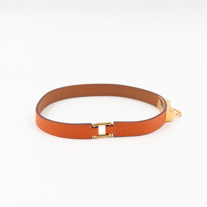 Rivale Double Tour Bracelet Orange Leather