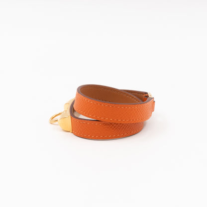 Rivale Double Tour Bracelet Orange Leather