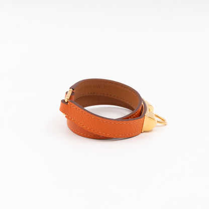 Rivale Double Tour Bracelet Orange Leather