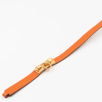 Rivale Double Tour Bracelet Orange Leather