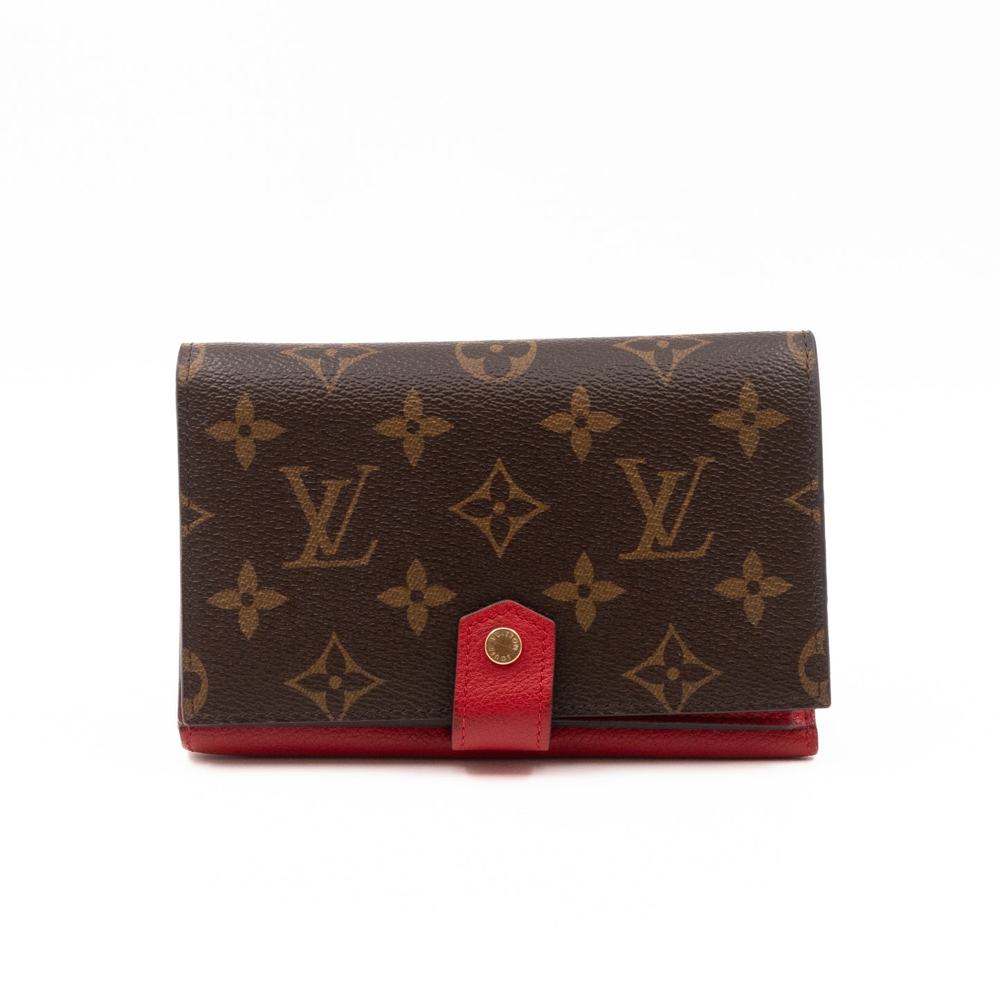 Pallas Compact Wallet Monogram Red Leather