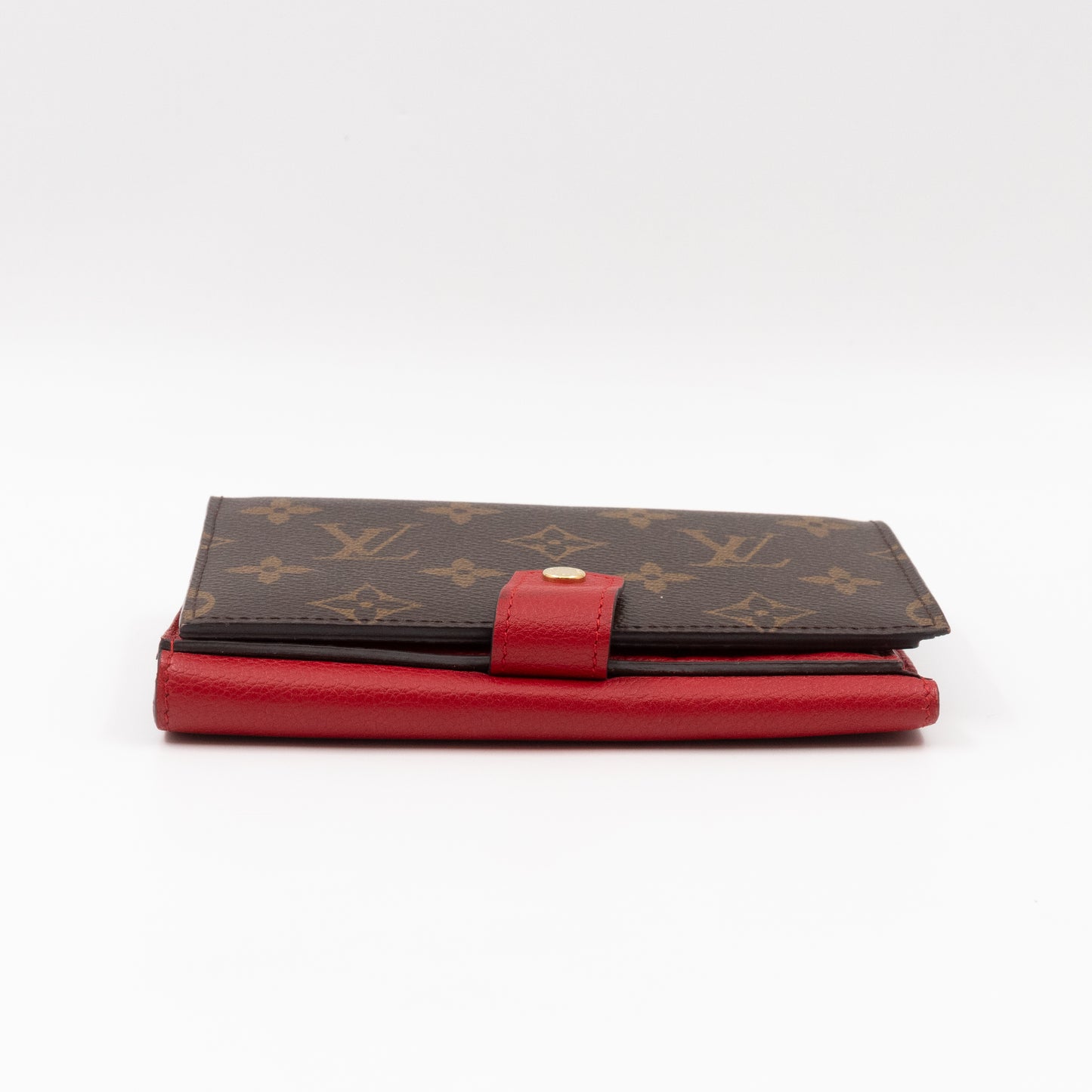 Pallas Compact Wallet Monogram Red Leather