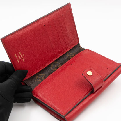 Pallas Compact Wallet Monogram Red Leather