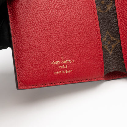 Pallas Compact Wallet Monogram Red Leather