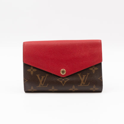 Pallas Compact Wallet Monogram Red Leather