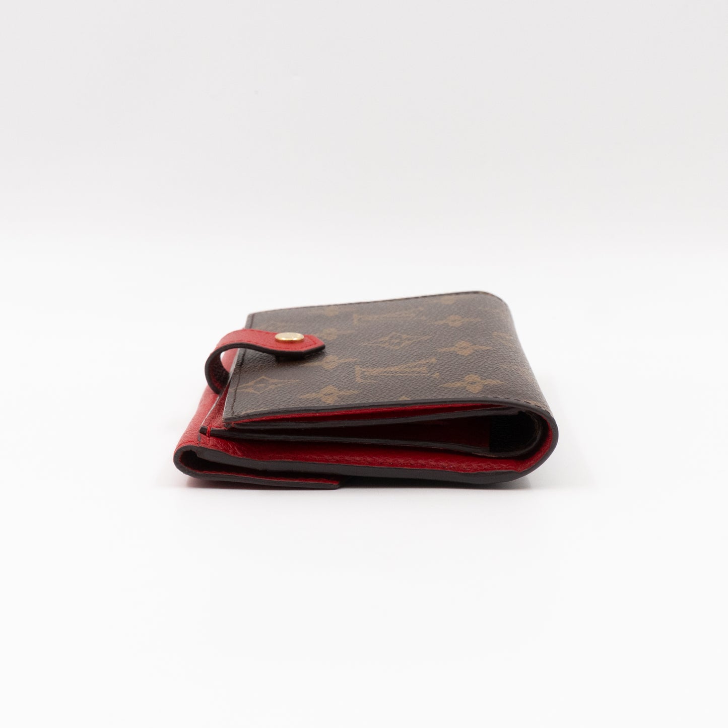 Pallas Compact Wallet Monogram Red Leather