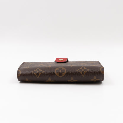 Pallas Compact Wallet Monogram Red Leather