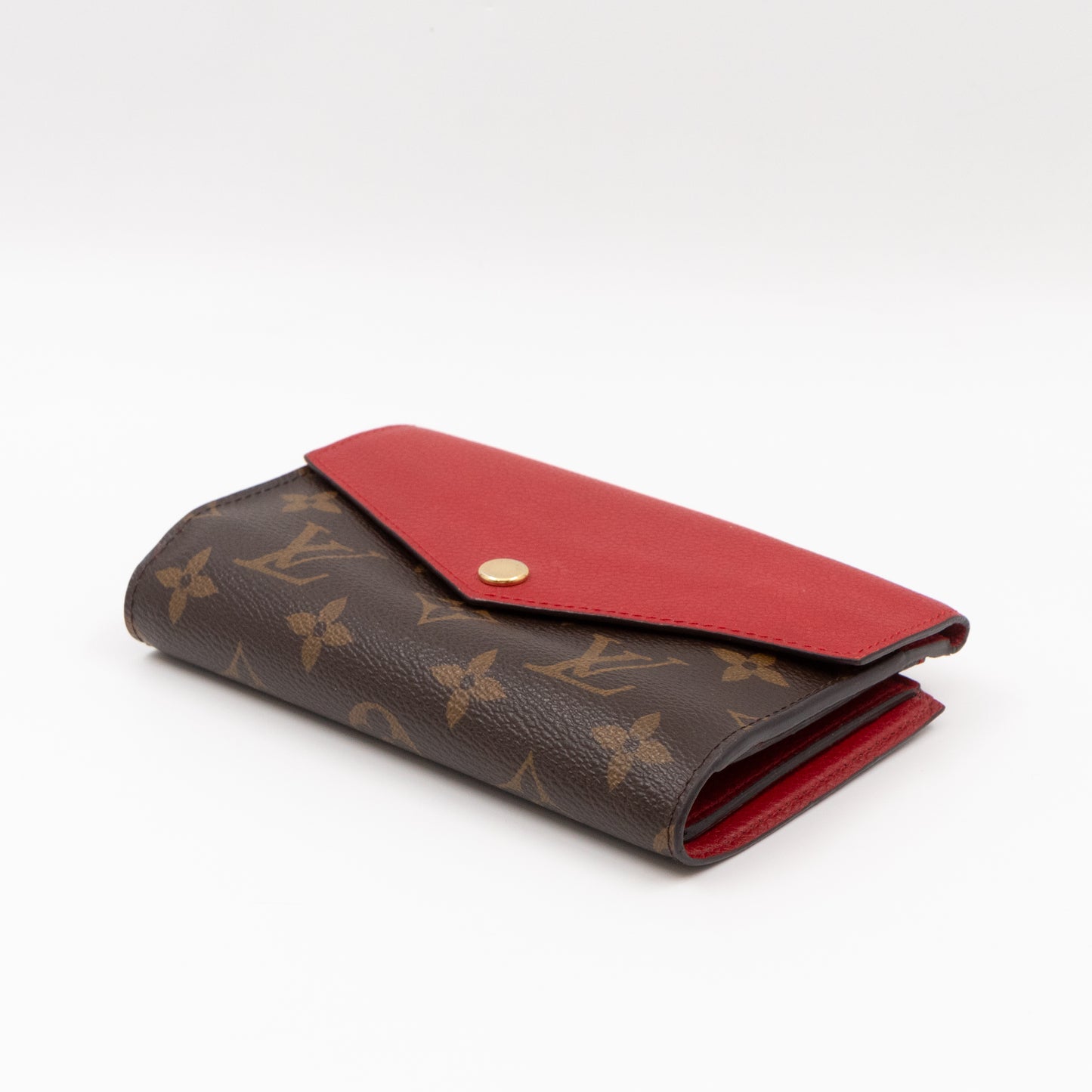 Pallas Compact Wallet Monogram Red Leather