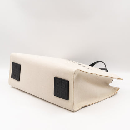 G-Tote Shopping Bag Medium Beige Canvas