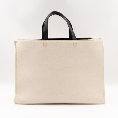 G-Tote Shopping Bag Medium Beige Canvas