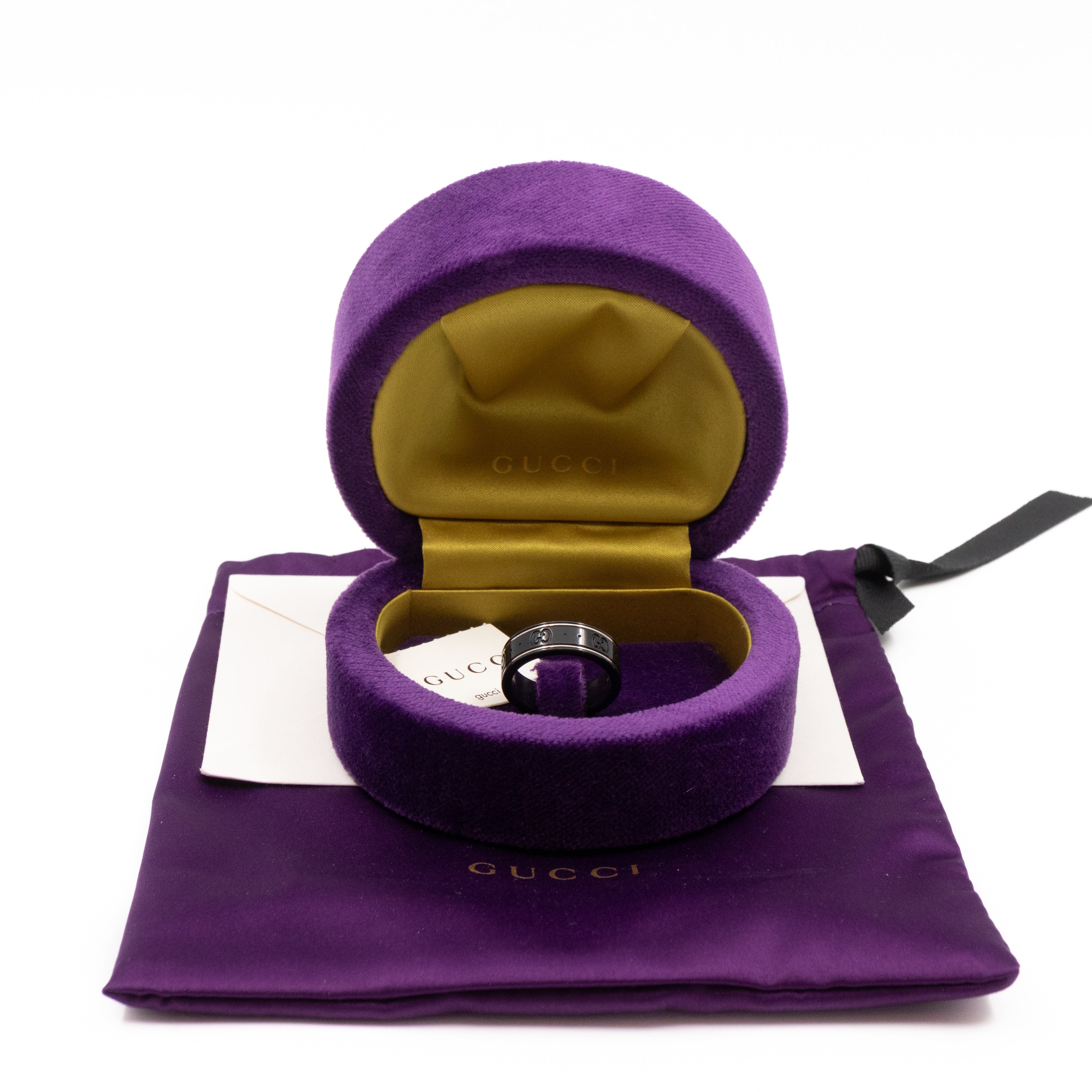 Icon Thin Band White Gold Black