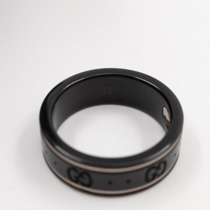 Icon Thin Band White Gold Black