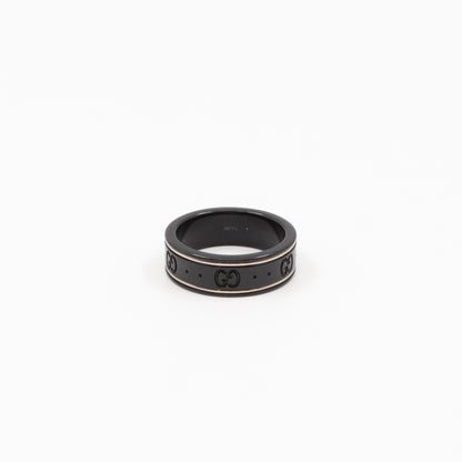 Icon Thin Band White Gold Black