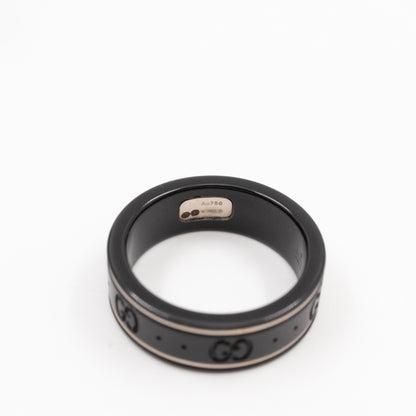 Icon Thin Band White Gold Black