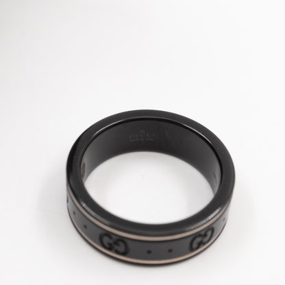 Icon Thin Band White Gold Black